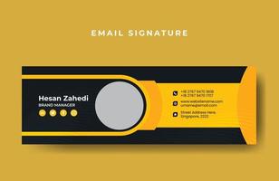 e-mailhandtekening of e-mailvoettekst ontwerpsjabloon gratis vector