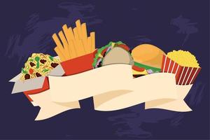 fastfood concept vector