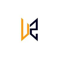 uz letter logo creatief ontwerp met vectorafbeelding, uz eenvoudig en modern logo. vector