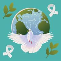 duif Internationale dag van vrede vector