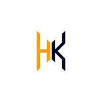 hk brief logo creatief ontwerp met vector grafisch, hk gemakkelijk en modern logo.