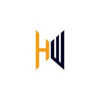 hw brief logo creatief ontwerp met vector grafisch, hw gemakkelijk en modern logo.