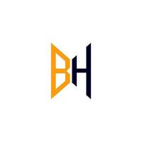 bh brief logo creatief ontwerp met vector grafisch, bh gemakkelijk en modern logo.