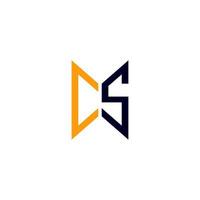 cs brief logo creatief ontwerp met vector grafisch, cs gemakkelijk en modern logo.