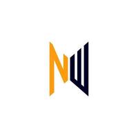 nw letter logo creatief ontwerp met vectorafbeelding, nw eenvoudig en modern logo. vector