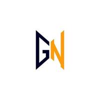 gn brief logo creatief ontwerp met vector grafisch, gn gemakkelijk en modern logo.