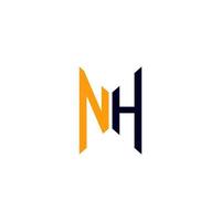 nh letter logo creatief ontwerp met vectorafbeelding, nh eenvoudig en modern logo. vector