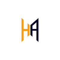 ha brief logo creatief ontwerp met vector grafisch, ha gemakkelijk en modern logo.