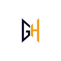 gh brief logo creatief ontwerp met vector grafisch, gh gemakkelijk en modern logo.