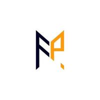 fp brief logo creatief ontwerp met vector grafisch, fp gemakkelijk en modern logo.