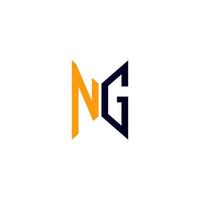 ng letter logo creatief ontwerp met vectorafbeelding, ng eenvoudig en modern logo. vector