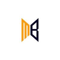 mb letter logo creatief ontwerp met vectorafbeelding, mb eenvoudig en modern logo. vector