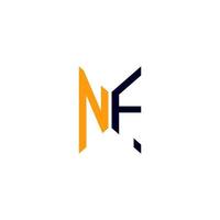 nf letter logo creatief ontwerp met vectorafbeelding, nf eenvoudig en modern logo. vector