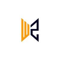 wz letter logo creatief ontwerp met vectorafbeelding, wz eenvoudig en modern logo. vector