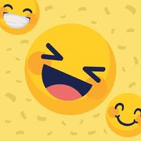 emoticons geluk gezichten vector