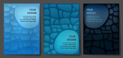 vector blauw steen structuur achtergrond. steen muur Hoes set. posters voor ontwerp werk Hoes boek presentatie. brochure lay-out en flyers poster sjabloon. vector illustratie