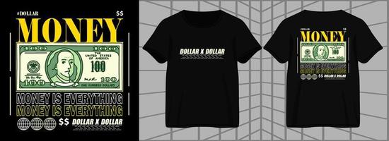 geld is alles esthetisch grafisch ontwerp voor creatief kleding, voor streetwear en stedelijk stijl t-shirts ontwerp, hoodies, enz. vector