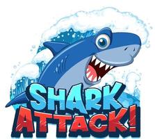 lettertypeontwerp voor woorden Shark Attack vector