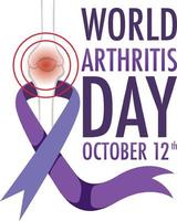 wereld artritis dag posterontwerp vector