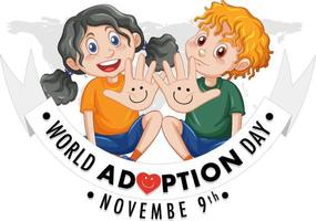 wereld adoptie dag logo ontwerp vector