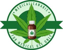 medische cannabis badge-logo vector