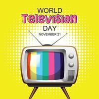 wereld televisie dag logo ontwerp vector