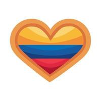 Colombiaanse vlag in hart vector