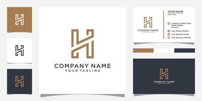 h of hh beginletter logo ontwerpconcept. vector