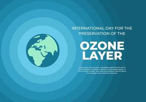 Internationale dag voor de behoud van de ozon laag achtergrond vector