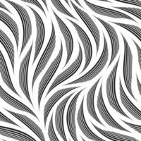 naadloos zwart vector patroon van golven en glad dun lijnen.monochroom lineair patroon van zwart dun strepen geïsoleerd Aan wit achtergrond.