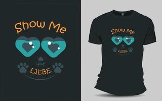 lief kat t-shirt ontwerp voor uw huisdier vector