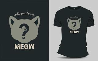 lief kat t-shirt ontwerp voor uw huisdier vector