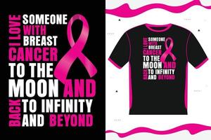 borst kanker bewustzijn t-shirt ontwerp belettering vector