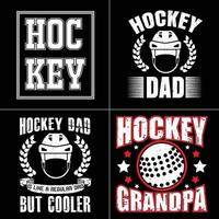 hockey t-shirt ontwerp bundel vector