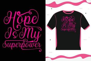 borst kanker bewustzijn t-shirt ontwerp belettering vector