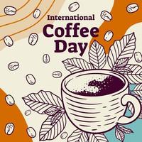 Internationale koffie dag grafisch illustratie vector