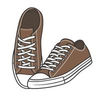 sportschoenen schoenen vector illustratie met kleur