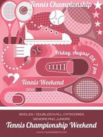 tennis kampioenschap poster vector