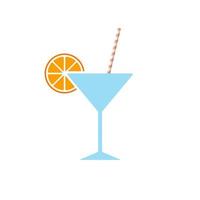 cocktail martini met rietje limoen ijs icoon. partij bar tropisch cocktail. likeur pictogram. wodka Champagne vlak symbool. drinken margarita zomer cocktail silhouet teken. geïsoleerd vector illustratie.