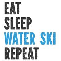 eten slaap water ski herhaling vector