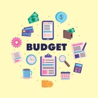 begroting beheer rekeningen vector
