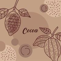 cacao belettering kaart vector