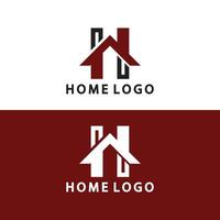 eerste brief h huis logo icoon vector illustratie ontwerp