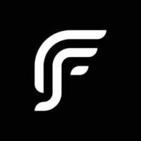 brief f monogram meetkundig gemakkelijk logo vector