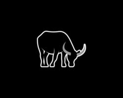buffel schets vector silhouet