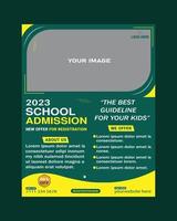 school toelating flyer ontwerpsjabloon vector