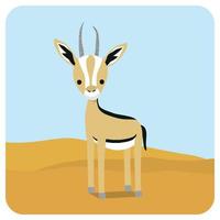 gazelle in de woestijn vector illustratie