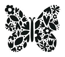 bloem vlinder vector illustratie
