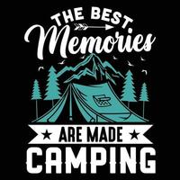 camping t-shirt ontwerp bundel, vintage, buitenshuis t-shirts, grafisch vector element, camper typografie ontwerp