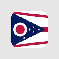 Ohio staat vlag. vector illustratie.